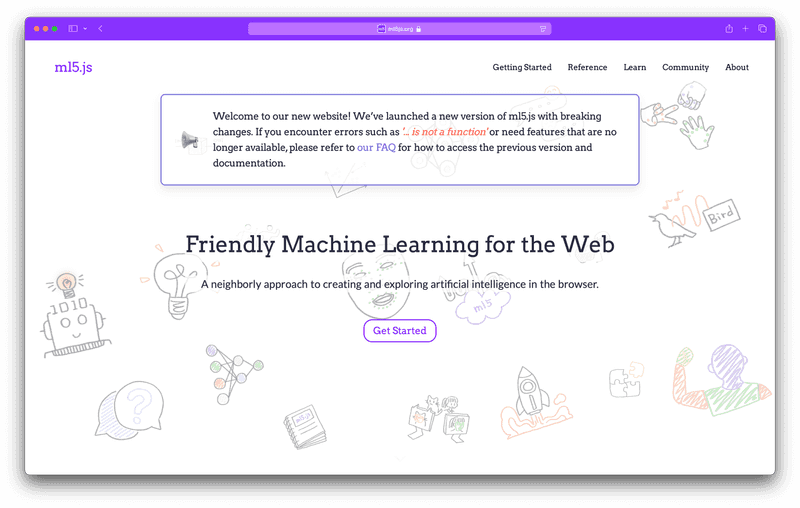 ml5js.org Website